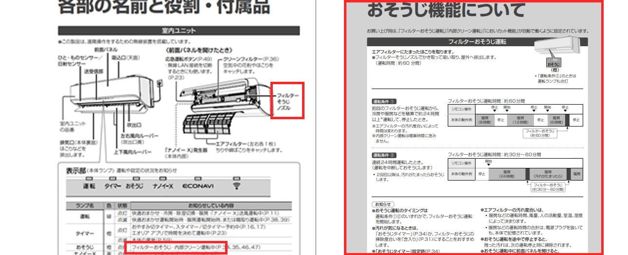 Panasonic（パナソニック）製エアコンお掃除機能付き有無の判定方法 | アンドクリーン株式会社｜大阪、京都、兵庫のエアコンクリーニング専門業者